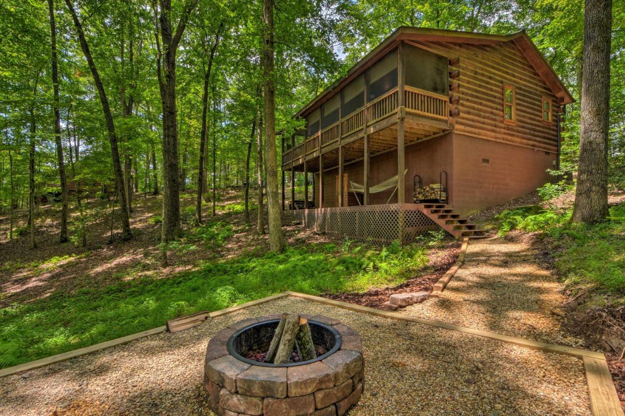 Pinot And Pine Chic Log Cabin About 5 Mi To Blue Ridge Bagian luar foto