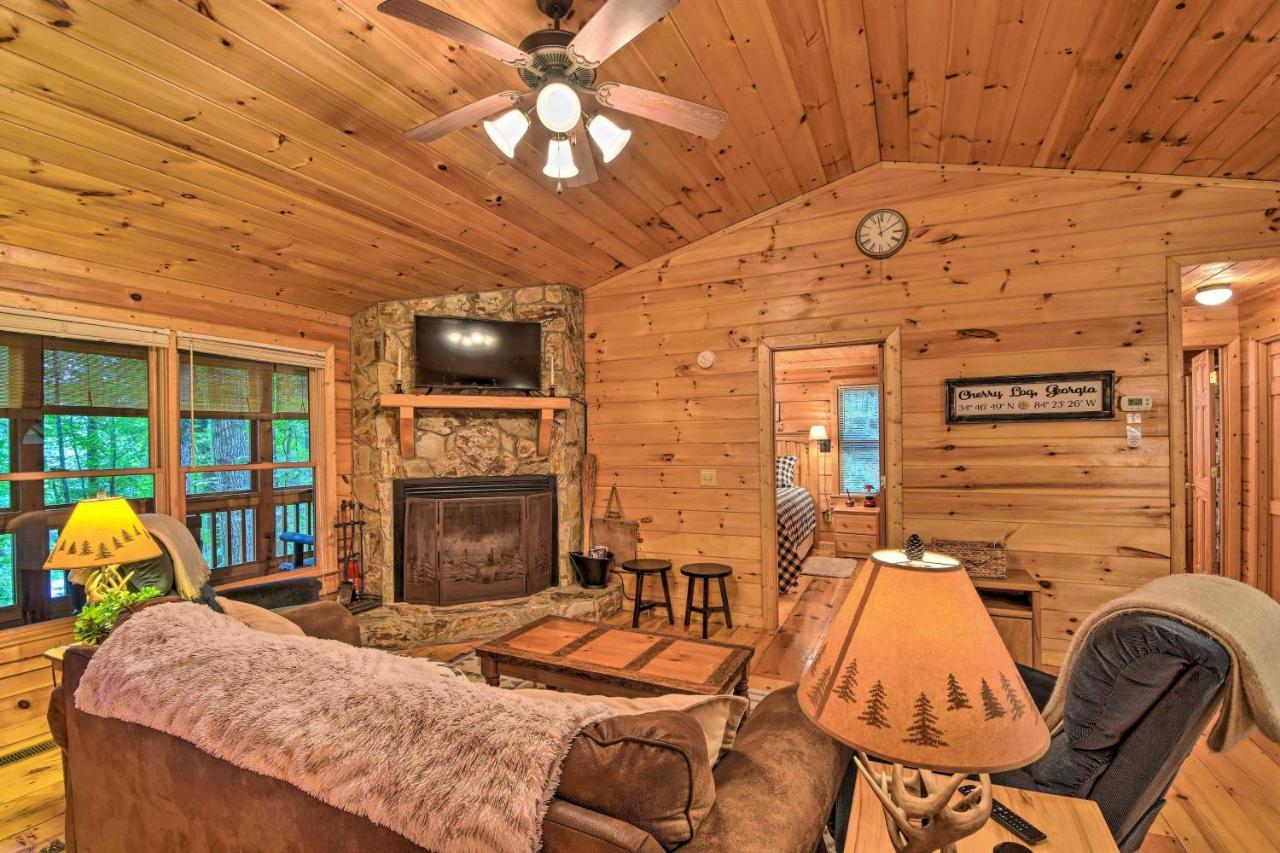 Pinot And Pine Chic Log Cabin About 5 Mi To Blue Ridge Bagian luar foto