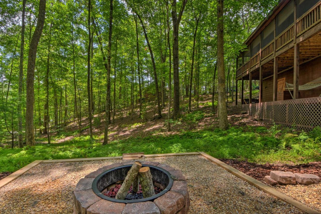 Pinot And Pine Chic Log Cabin About 5 Mi To Blue Ridge Bagian luar foto